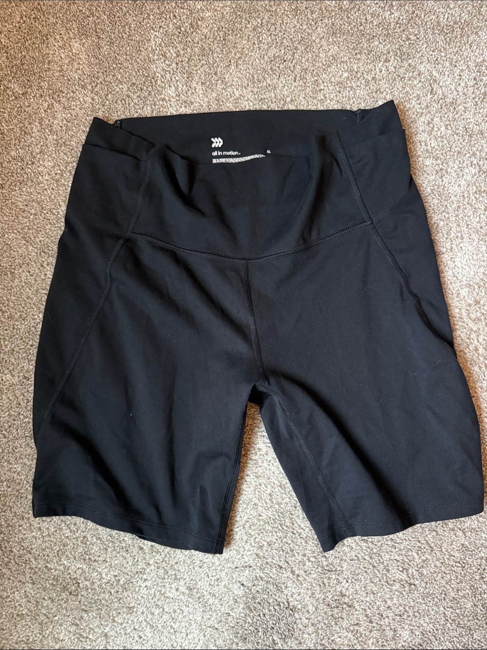 all in motion Black Mid-Rise Bike Shorts